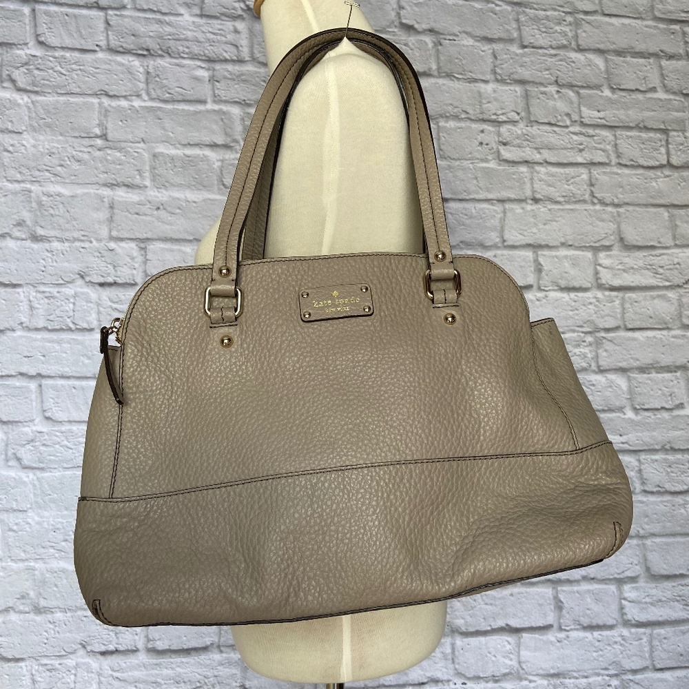 Kate Spade Taupe Satchel Leather Handbag